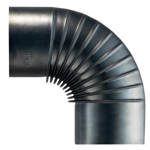 Firefix Rauchrohrbogen 90° Ø 120 mm, blauglänzender Ofenrohrbogen für Kamin und Ofen