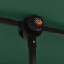 Detailaufnahme: Höhenverstellung des grünen furnicato Sonnenschirms mit Aluminium-Mast.