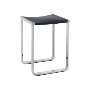 Keuco Badhocker Plan, verchromt/schwarzgrau, belastbar bis 100 kg. Duschzubehör für Bad & Dusche.