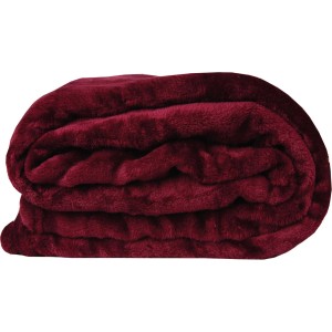 Bestlivings Kuscheldecke Celina 2er Pack Aubergine, weiche Wohndecke gerollt.