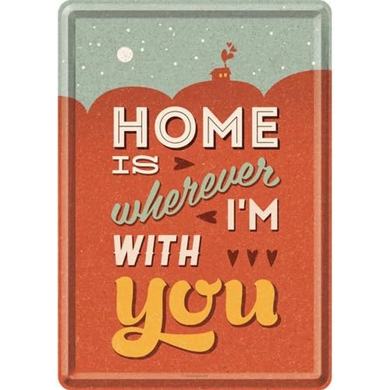 Nostalgic-Art Blechpostkarte - Word Up - Home is Wherever I'm With You günstig online kaufen