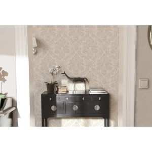 Beige Marburg Vliestapete GZSZ Ornament mit elegantem Muster im Wohnraum.