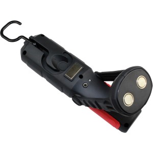 Eufab Akku-LED-Werkstattleuchte mit Haken und Magnet für Pannenhilfe.
