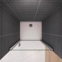 AICA Nischentür 90x195cm, Duschabtrennung mit Schwingtür aus 6mm ESG Glas.