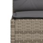 Detailaufnahme: Graue vidaXL Garten-Sofagarnitur aus Polyrattan mit Kissen.