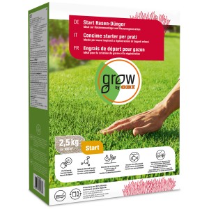 OBI Start Rasen-Dünger 2,5 kg für ca. 100 m² Rasenfläche. Fördert schnelles Anwachsen und dichten Rasen.