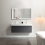 DSK Design LED-Lichtspiegel Black Stark, 120x70 cm, im modernen Badezimmer.