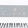 Detailaufnahme: Bedienfeld des mobilen Klimageräts KGM 12000-58 mit Touch-Screen und digitaler Anzeige.