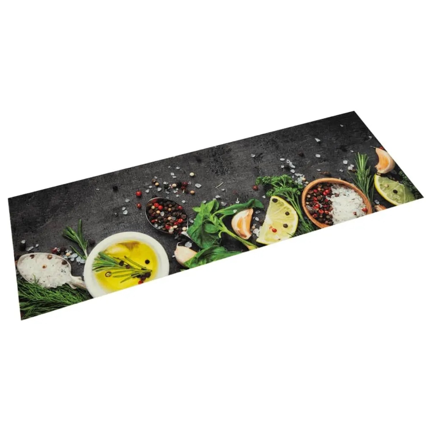 vidaXL Küchenteppich Waschbar Gewürze 45x150 cm Samt 4005608