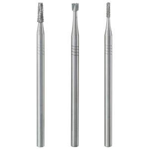 Proxxon Hartmetall Fräsersatz, 3-teilig: Zylinder-, Kegel- und Walzenfräser für Miniaturwerkzeuge.