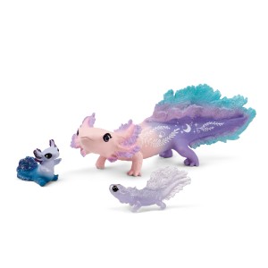 Schleich Axolotl Discovery Set: Drei detailgetreue, handbemalte Axolotl-Figuren.