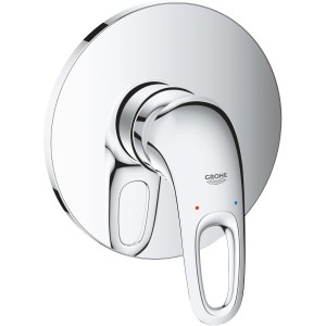 Grohe Eurostyle Einhand-Brausebatterie mit offenem Hebel, Chrom-Finish.