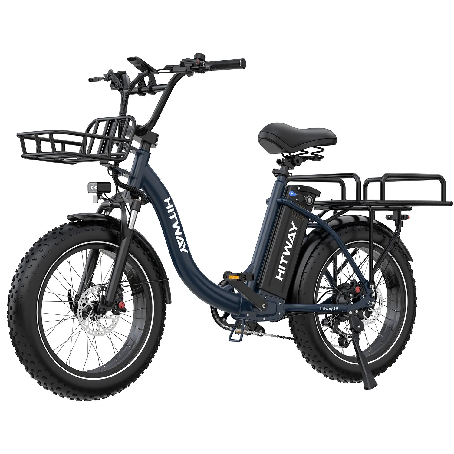 HITWAY E-Bike BK6S PLUS 20×4,0 Zoll 27Ah BMS Akku Reichweite 140-160KM 250W 7-Gang APP NFC