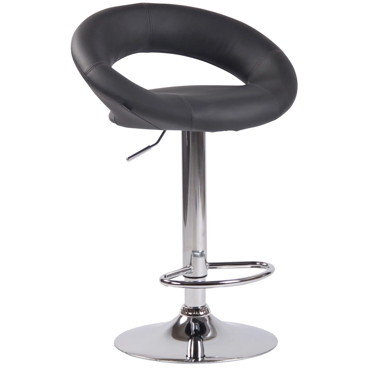 DELUKE Barhocker MEKIM Kunstleder Grau 53x47x80cm Silber Barstuhl Höhenverstellbar Mit Lehne Drehbar Tresenhocker Tresenstuhl