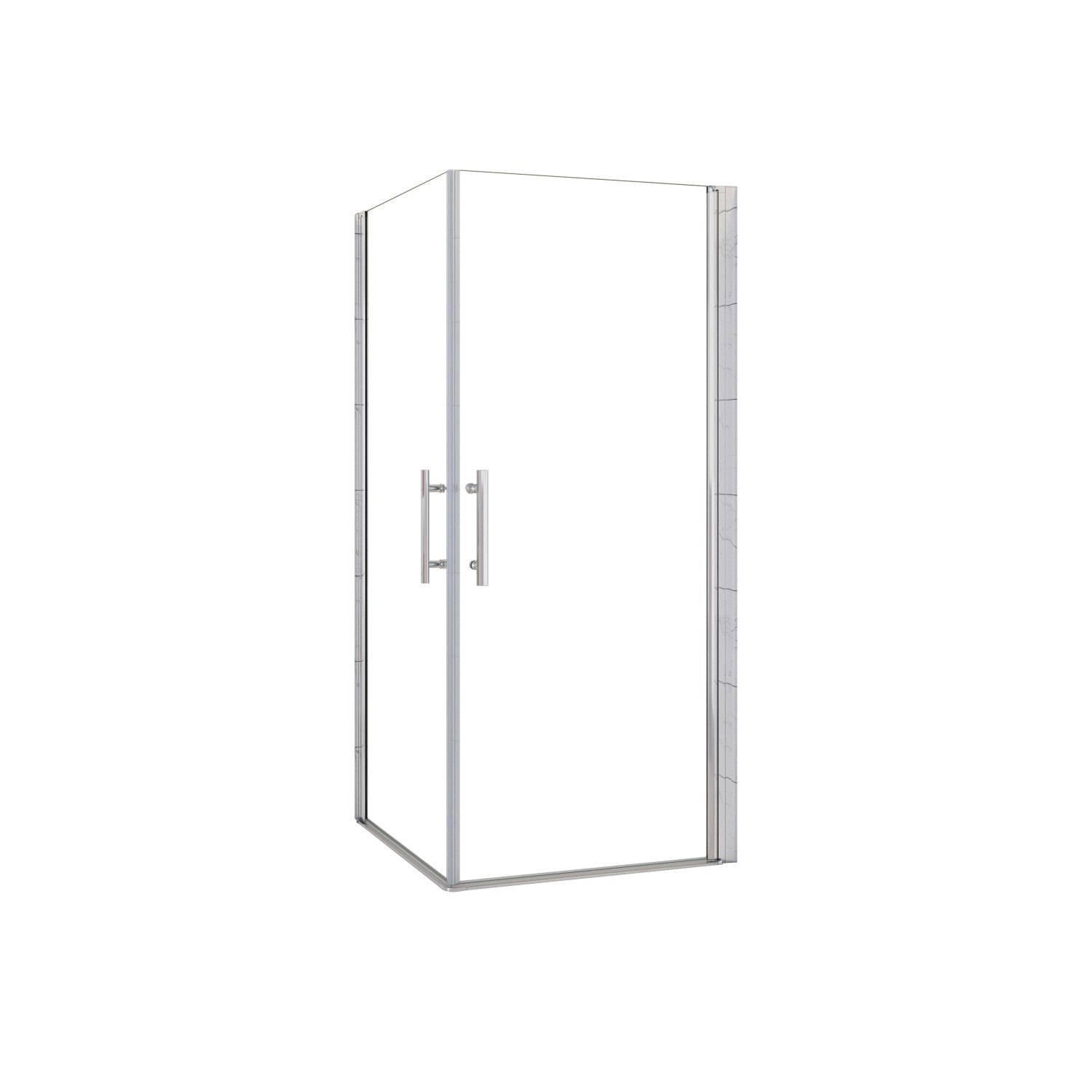 AICA Schwingtür Duschtür ESG Nano-Glas Eckeinstieg Duschabtrennung Dusche Duschkabine 90x76x195cm