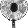Schwarzer Emerion Tischventilator, 30 cm Durchmesser, mit 5 Rotorblättern.