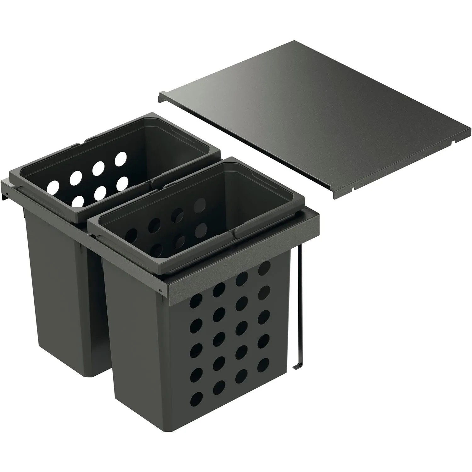 Vauth-Sagel Einbau-Wäschesammler Wash Flex Pro Korpusbreite 600 mm 2x28, Lava
