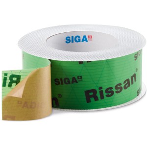 Siga Rissan 60 Klebeband, 60mm x 25m, grün-transparent, für luftdichte Anschlüsse im Dämmstoffbereich.