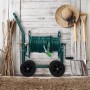 Relaxdays Schlauchwagen Metall Grün Fahrbar 82 cm x 48 cm x 80 cm 10,8 kg_2