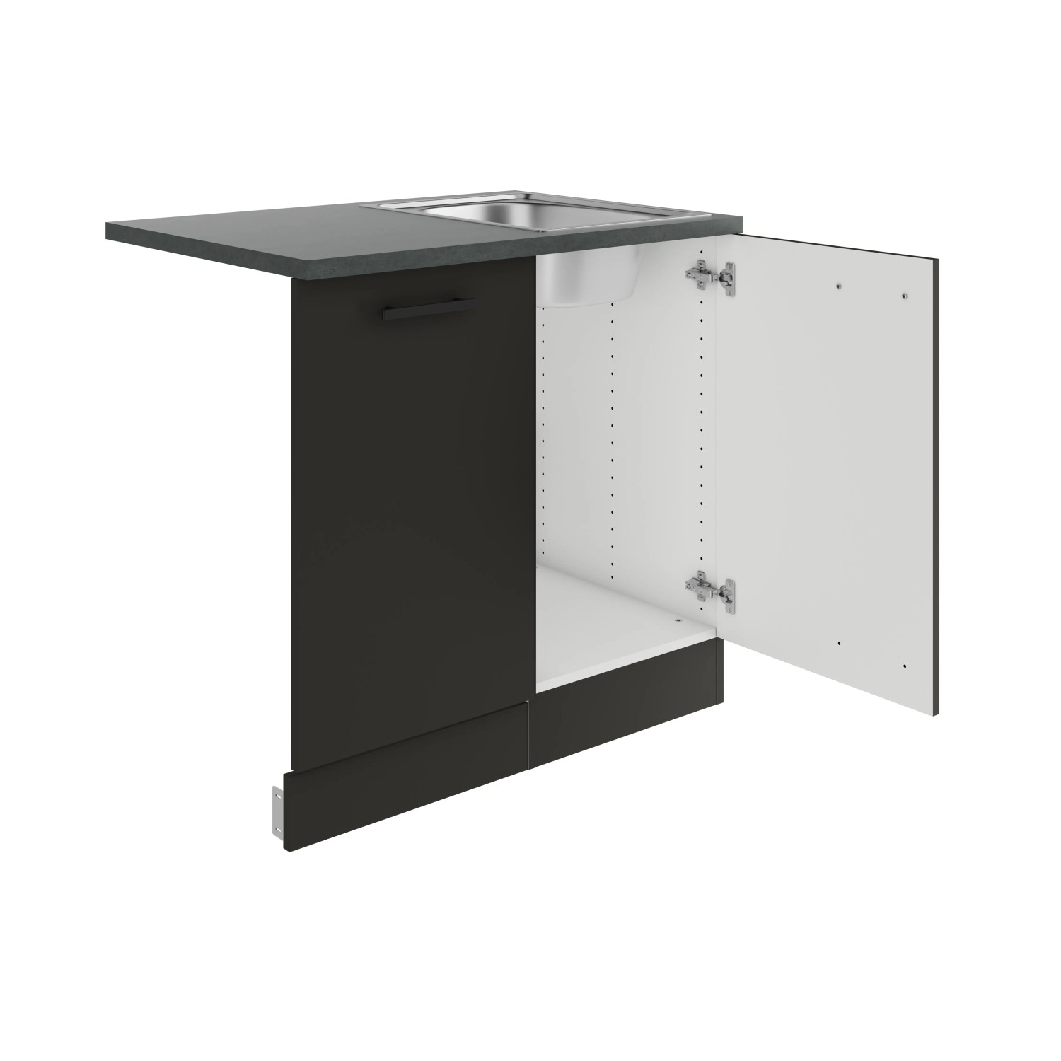 Optifit Küchen Spülenschrank Madrid420 90 cm Anthrazit Matt kaufen bei OBI