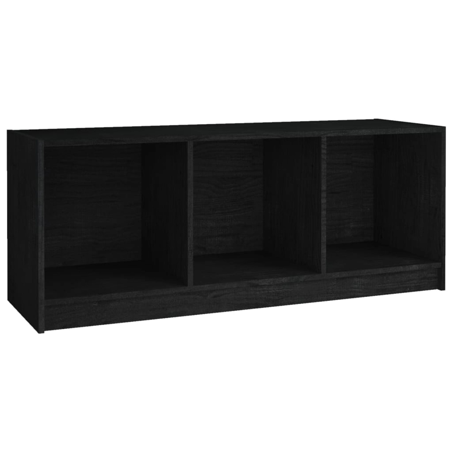 VidaXL TV-Schrank Schwarz 104x33x41 cm Massivholz Kiefür günstig online kaufen