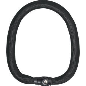 Schwarzes Abus Kettenschloss CH-Lock 12417, robust und sicher für Fahrräder.