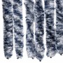 Blau-weißer Insektenschutz-Vorhang aus Chenille, 56x200 cm. Ideal für Fenster und Türen.