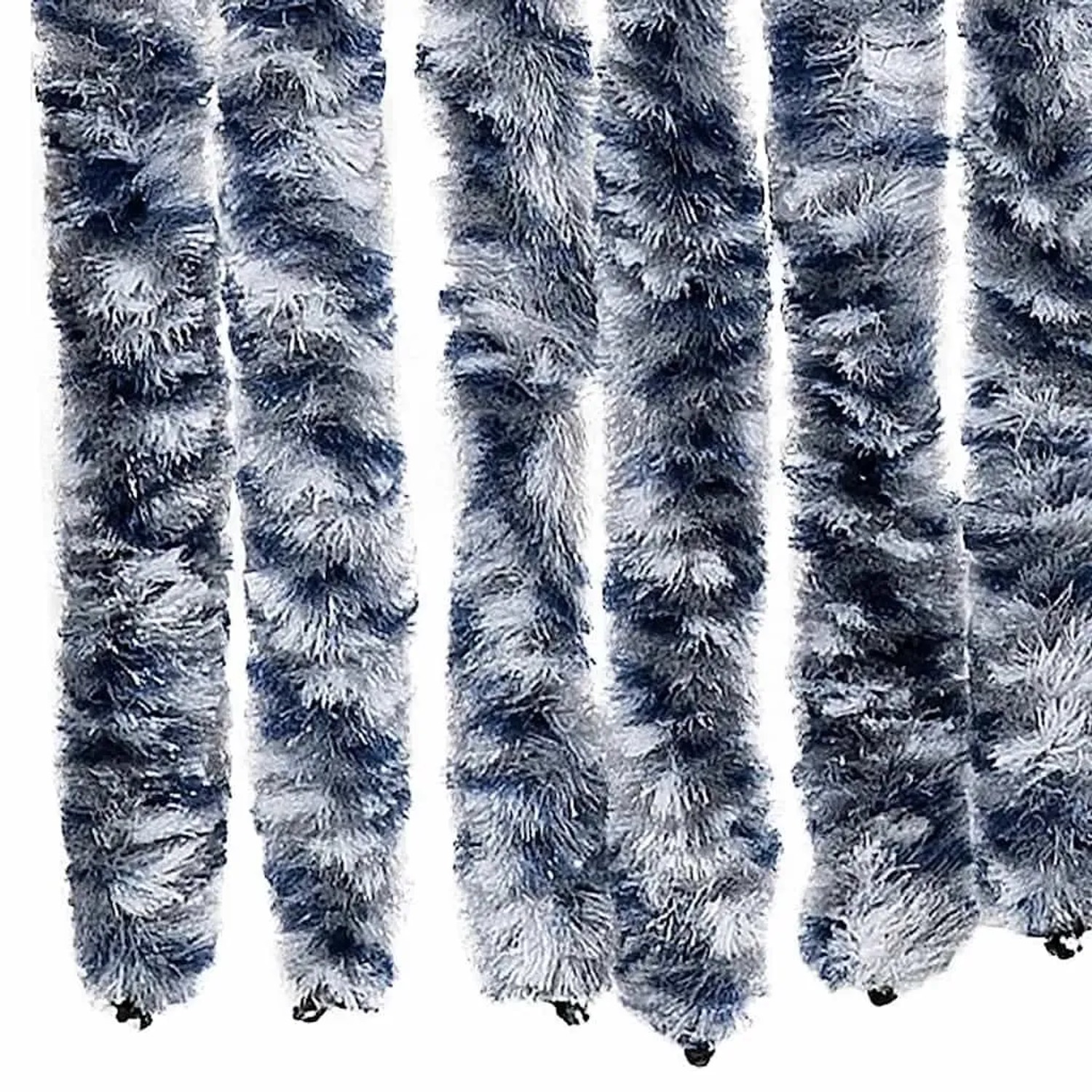 Blau-weißer Insektenschutz-Vorhang aus Chenille, 56x200 cm. Ideal für Fenster und Türen.