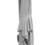 Schneider Ampelschirm, 300 cm, silbergrau, mit Kurbelmechanik, geschlossen.