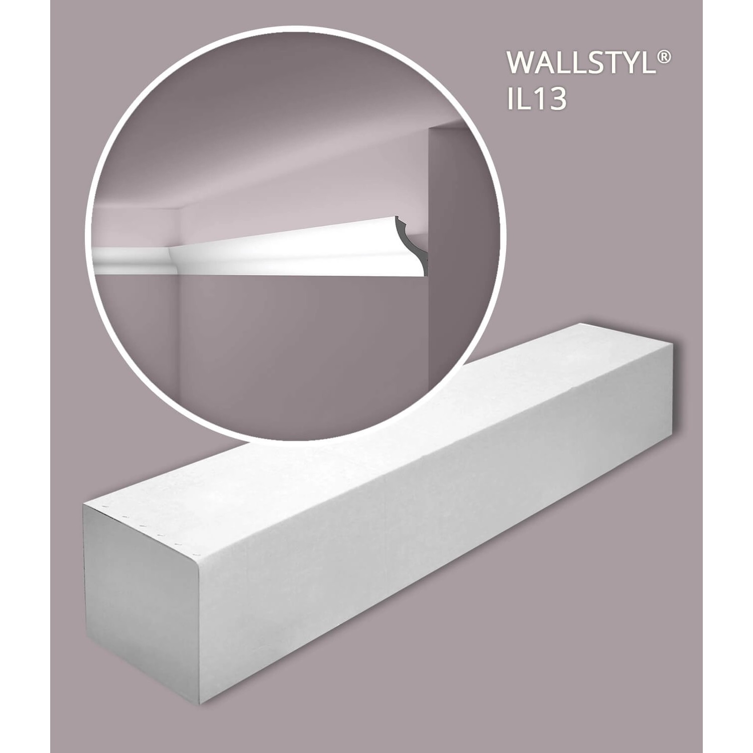NOEL & MARQUET NMC IL13-Box WALLSTYL Eckleisten Set, 30m, grau, für indirekte Beleuchtung.