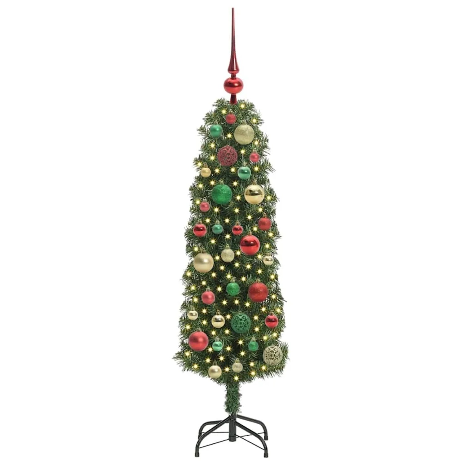 vidaXL Künstlicher Weihnachtsbaum mit 150 LEDs mit Ständer Grün 120 cm 3394929