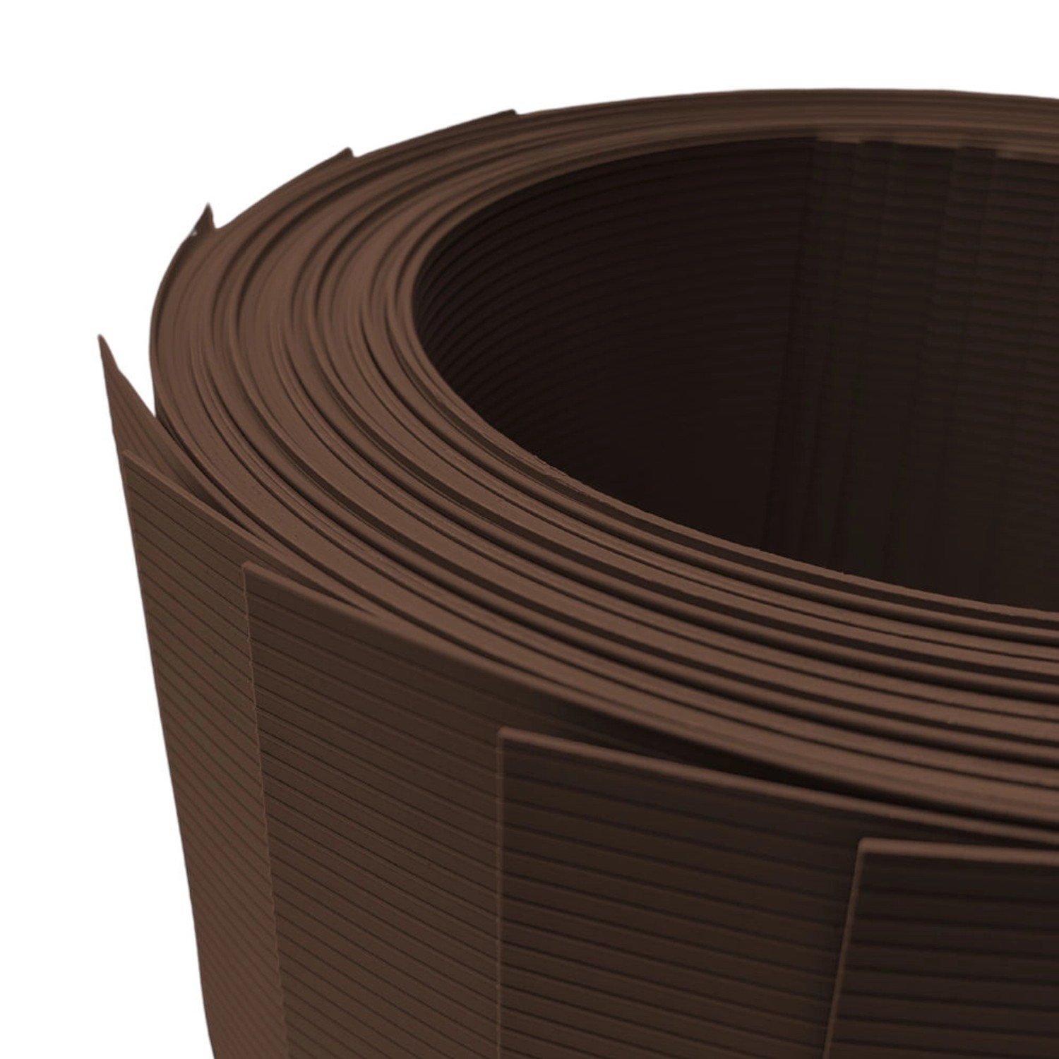 Braune zaunzu Sichtschutz Rillenstreifen (10 Stk.) für Doppelstabmattenzaun.