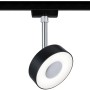 Paulmann URail LED-Spot Circle, schwarz matt/chrom, 5W, 4000K, dimmbar, für Schienensysteme.