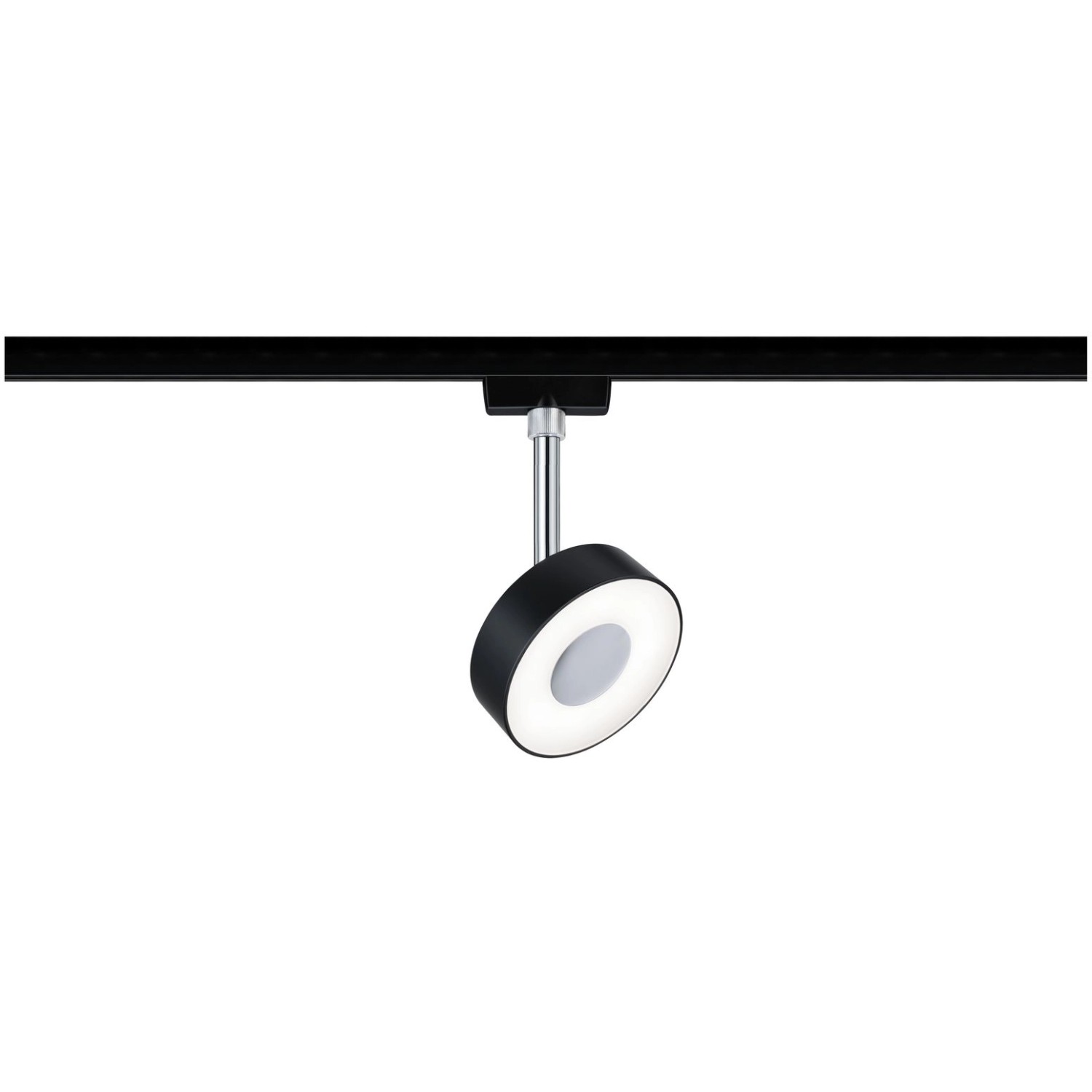 Paulmann URail LED-Spot Circle 5W Schwarz matt/Chrom 4000K dimmbar günstig online kaufen