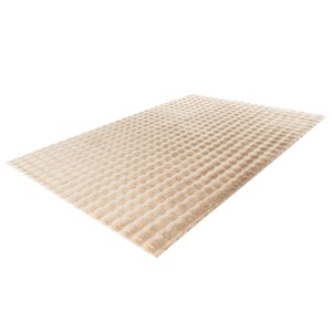 Beiger Lalee Teppich Harmony, 120x170 cm, mit 3D-Struktur für Wohnzimmer.