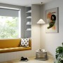 Weiße Lindby Pendelleuchte Petra aus Glas, 1-flammig, E27, für die Küche.
