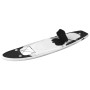 Aufblasbares, schwarzes SUP-Board-Set von vidaXL mit Sitz, 300x76x10 cm, für Wassersport.