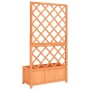 DELUKE Rankkasten Gartenspalier MALO Braun 135x70x30cm Spalier Mit Blumenkasten Mit Rankgitter Rankhilfe Mit Pflanzenkasten_4