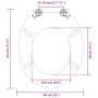 vidaXL Soft-Close Toilettensitz 2 Stk Mehrfarbig 44 x 38 cm MDF-Platte 3414538_11