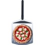 Ooni Pizzaschieber 12 Zoll mit Pizza. Grillutensil mit Löchern für knusprigen Boden.