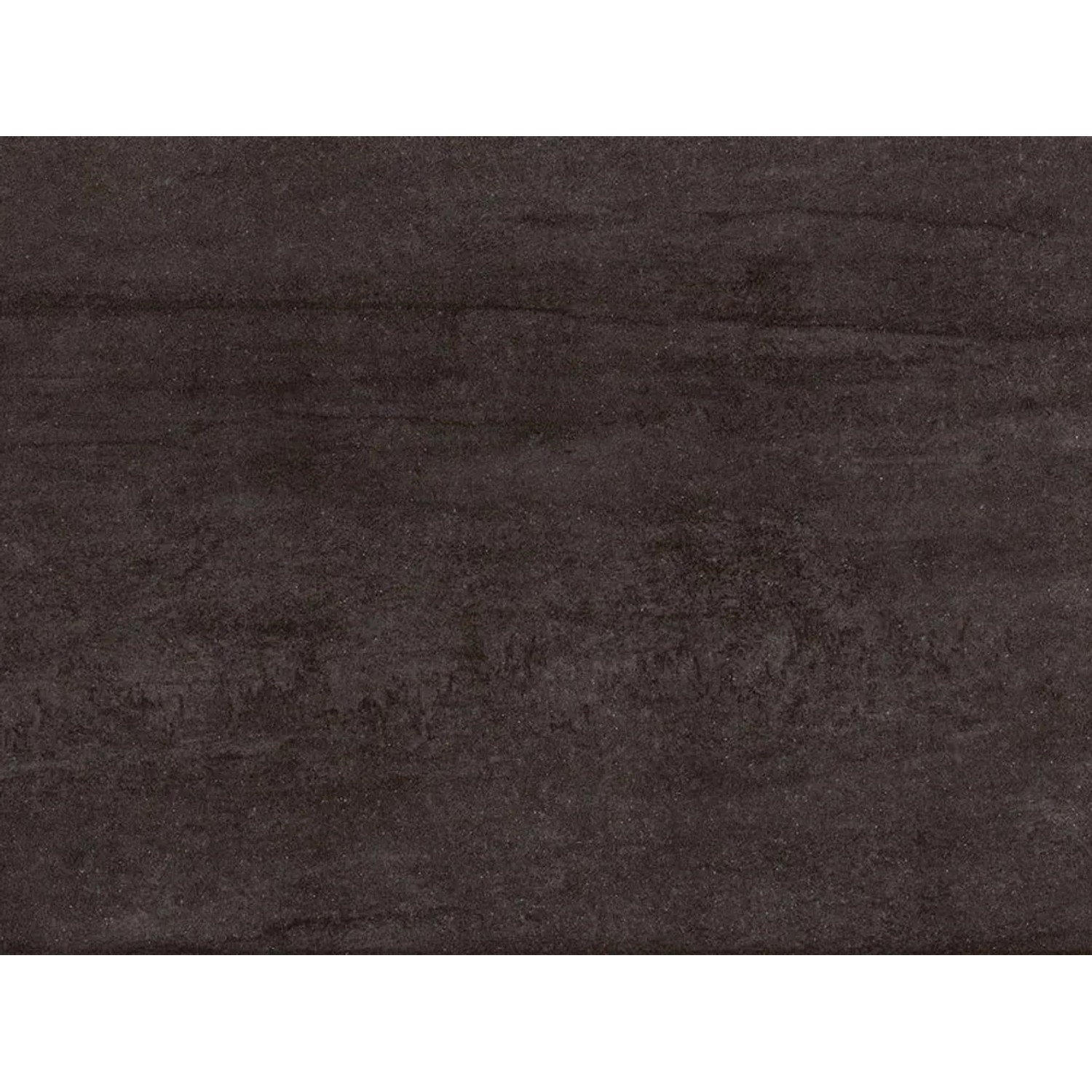 Dunkle, matte Bodenfliese aus Feinsteinzeug in Steinoptik, 60x30 cm.