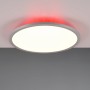 Titanfarbene Trio LED Deckenleuchte Yuma, Ø 40 cm, mit RGB-Beleuchtung.