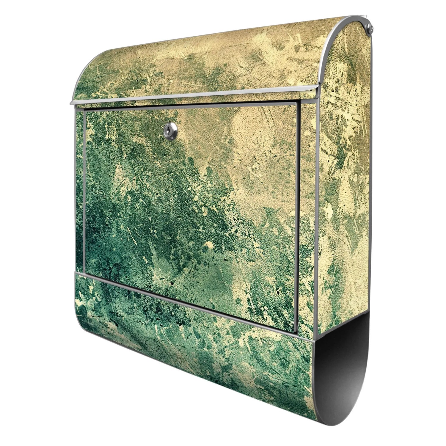 Banjado Design Briefkasten Silber Pulverbeschichtet 39x47x14cm 2 Schlüssel günstig online kaufen