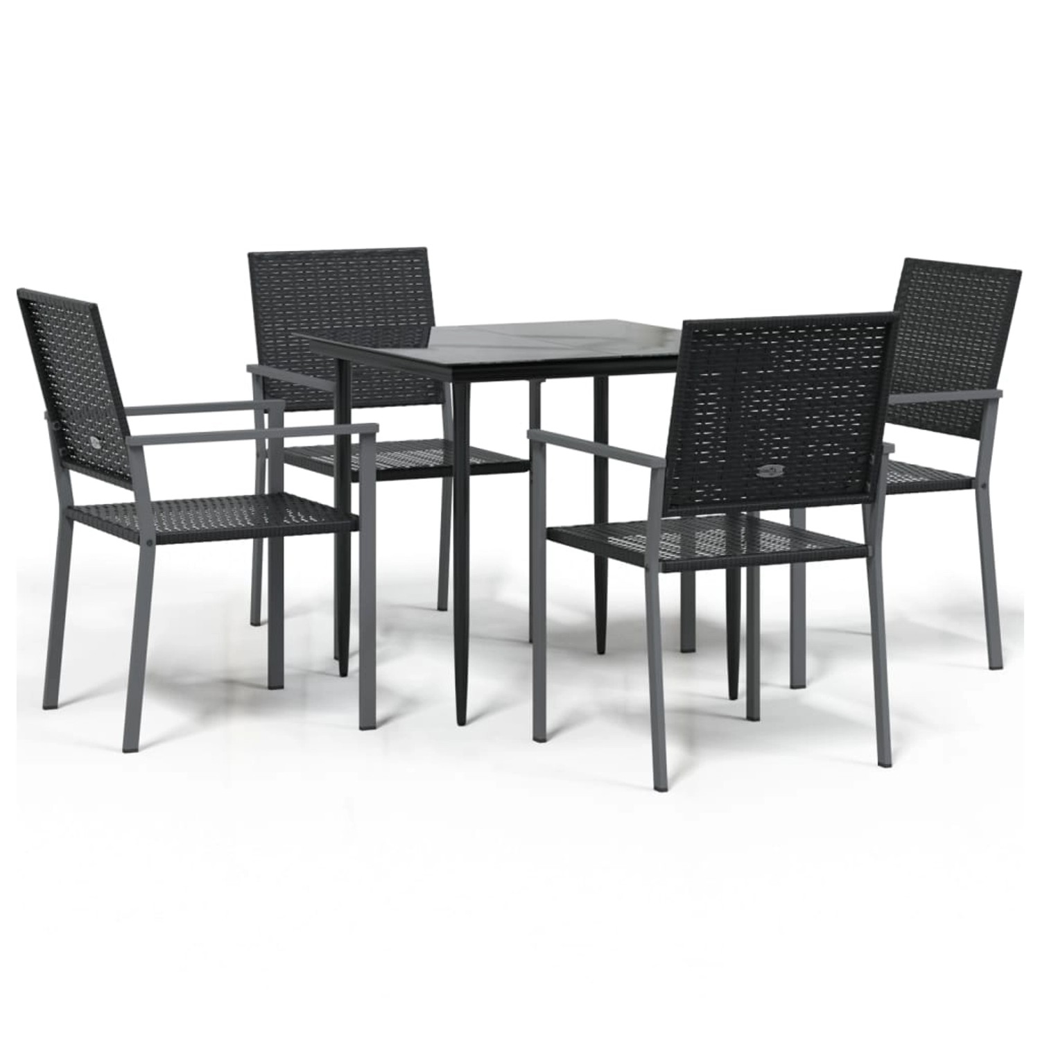 vidaXL 5-Tlg Garten-Essgruppe Poly Rattan und Stahl 3187004 günstig online kaufen