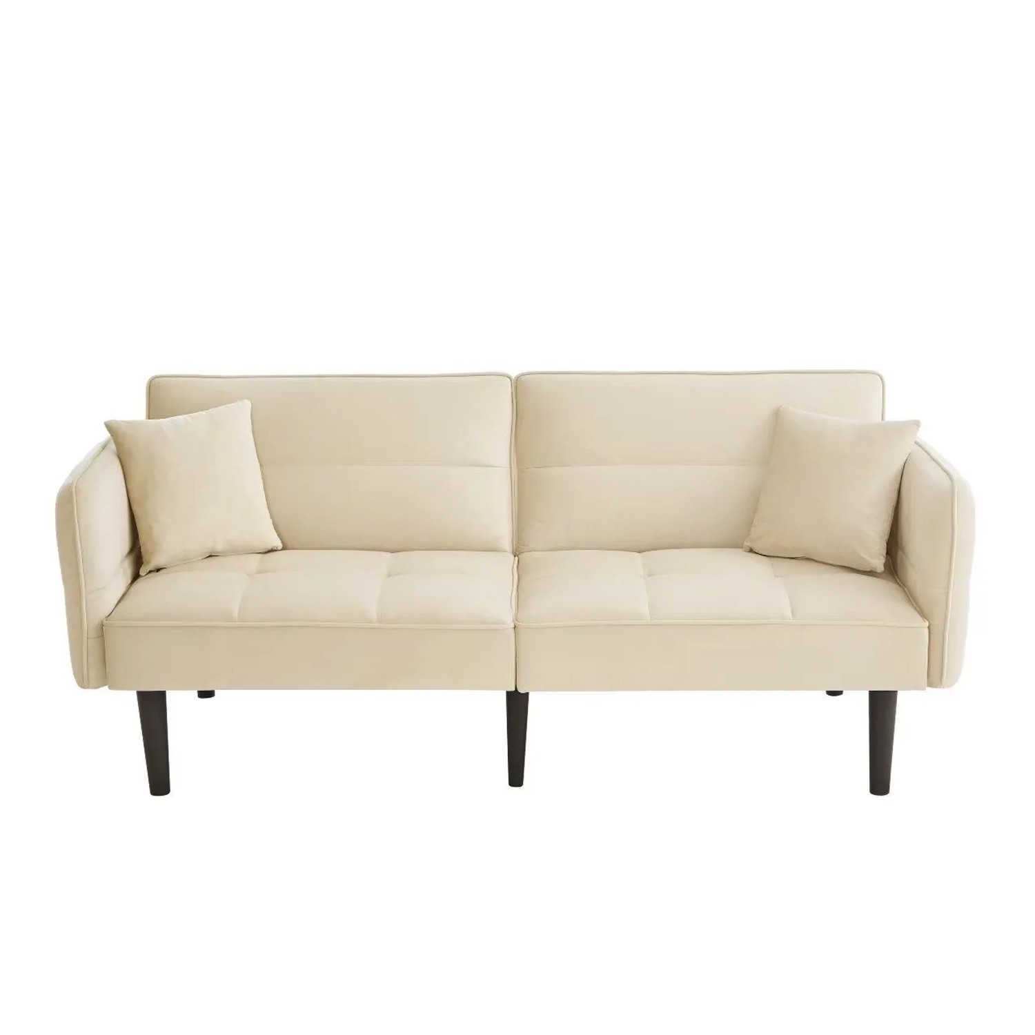 Merax Schlafsofa 2 Sitzer Samt Verstellbar