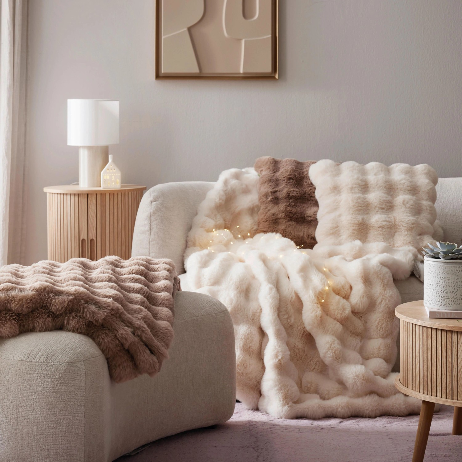 Premium Living Felldecke Bella Naturfarben ca. 130x180cm_2