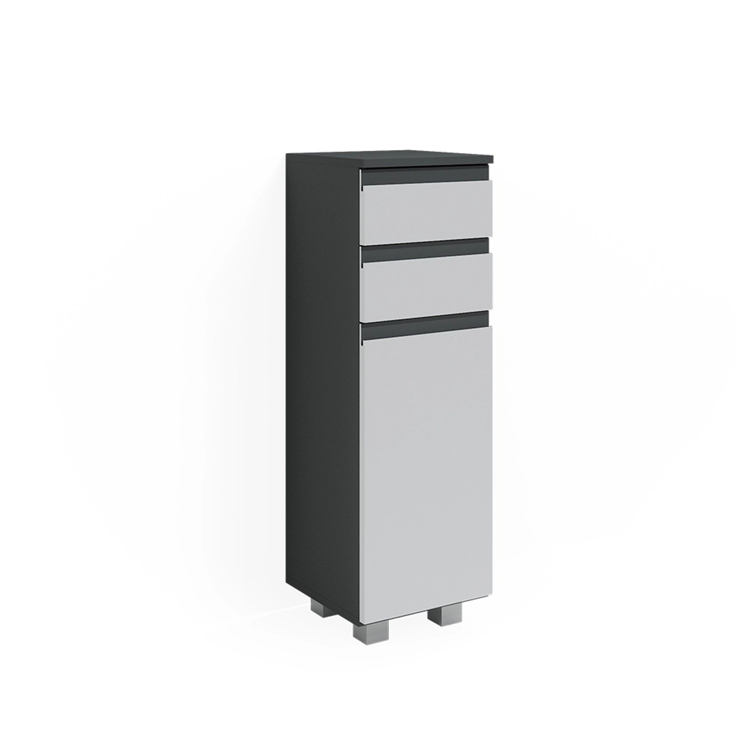 Vicco Midischrank J-Shape Weiß/Anthrazit 30 x 95 cm günstig online kaufen