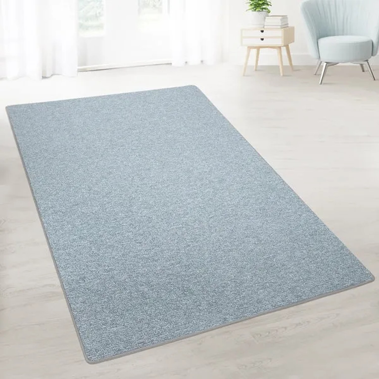 Karat Flacher Teppich London Schlingenflor Hellgrau 200 x 250 cm kaufen bei OBI