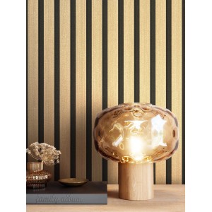 Newroom Vliestapete Berrin Gold Holzpaneele Modern Strukturiert FSC®