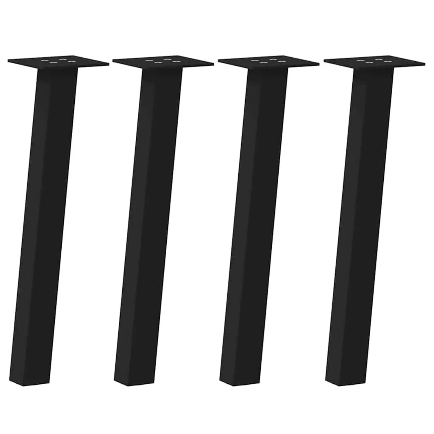 vidaXL Couchtischbeine 4 Stk Schwarz 42 cm Stahl 4012488 günstig online kaufen
